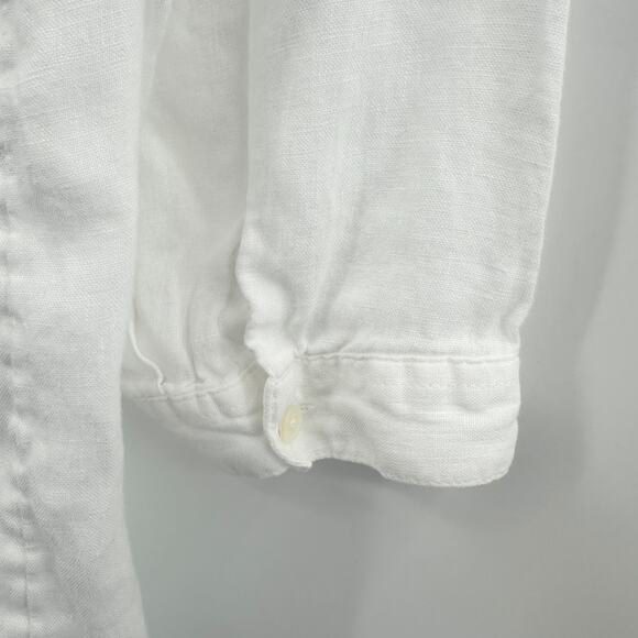 J. Jill Love Linen Embroidered Tunic Top in White Size Large - Picture 6 of 8